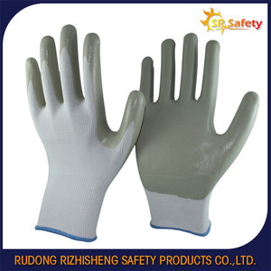Transparent mesh Non-slip gray <span class=keywords><strong>Nitrile</strong></span> Glove - Product Image 1