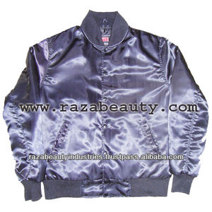 Chaquetas de bombardero de béisbol Varsity de satén de poliéster de talla grande Colección de chaquetas transpirables y lavadas de temporada de invierno - Product Image 1