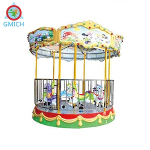Parco divertimenti per bambini all'aperto 6 posti Mini carosello piccolo motore elettrico Merry-go-round - Product Image 2
