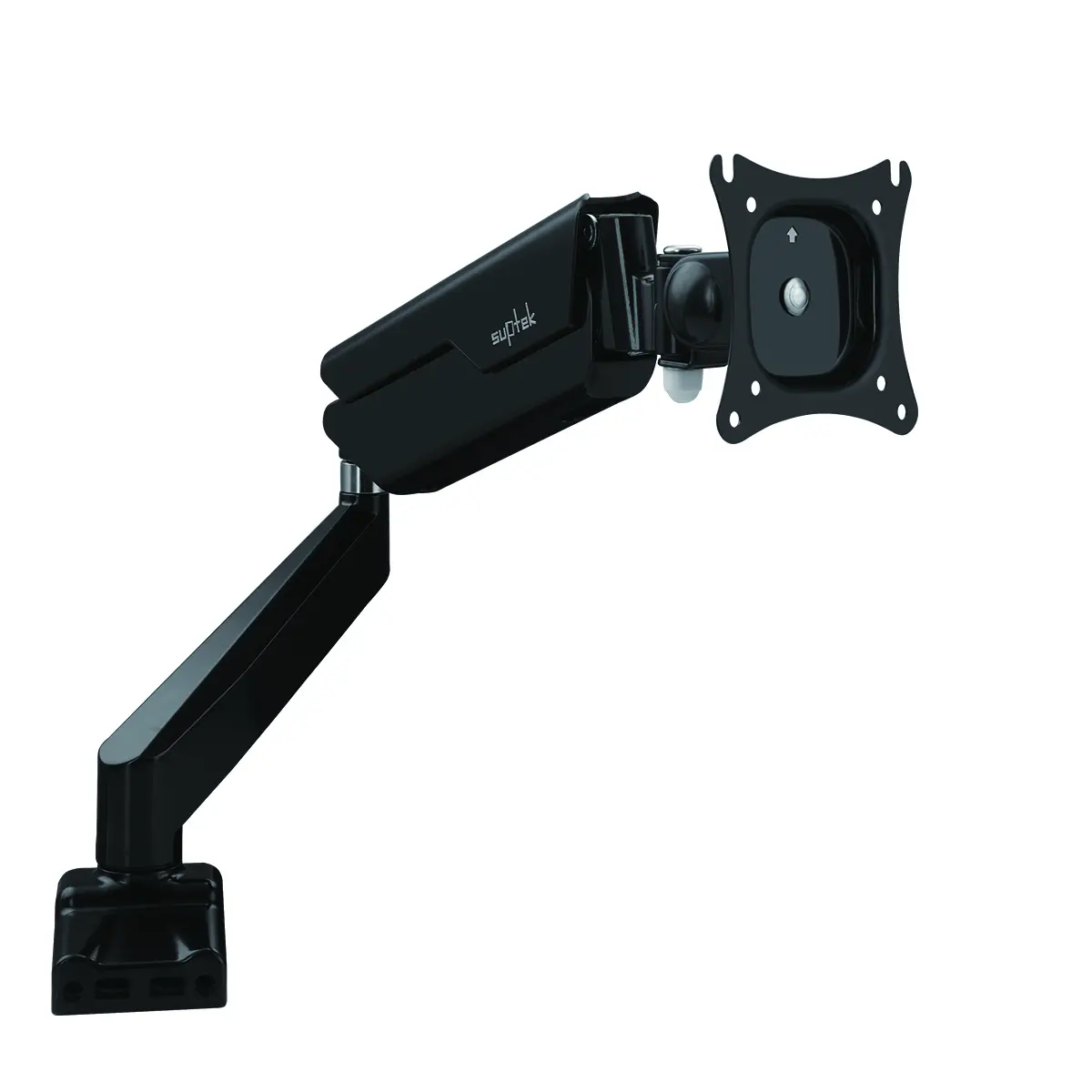 Aluminium Gas Spring Arm Desktop Computer Monitor Bracket with USB Cables for 13"-27"