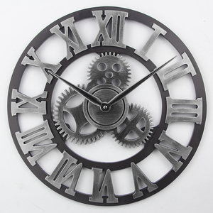40CM <span class=keywords><strong>orologio</strong></span> da parete retrò decorazione per la casa <span class=keywords><strong>orologio</strong></span> da parete con <span class=keywords><strong>ingranaggi</strong></span> di grandi dimensioni Design MDF <span class=keywords><strong>orologio</strong></span> decorativo in legno. Gif t <span class=keywords><strong>orologio</strong></span> al quarzo Vintage moderno - Product Image 1