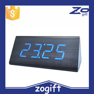ZOGIFT Qualité Assuré Personnalisé En Bois Fonction Snooze Livraison De Bureau Numérique Horloge - Product Image 6