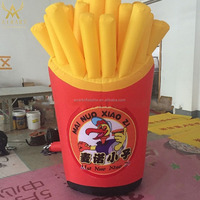 Ballon gonflable en forme de frites, jeu publicitaire pour aliments, modèle de restauration rapide