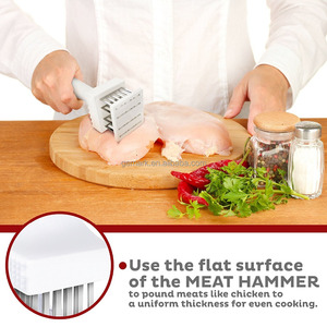 Outils de cuisson 3 Face Carré Steak attendrisseur avec aiguille en acier Inoxydable 2 en 1 De Viande et De Volaille Attendrisseur - Product Image 5