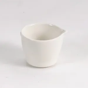 Mini carafe à lait en céramique blanche classique, pour maison et restaurant, vente en gros,