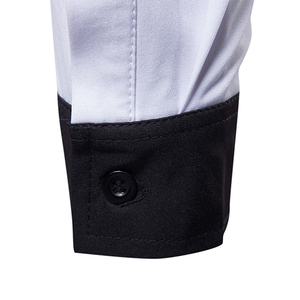 Feitong для мужчин элегантная офисная обувь высокого качества в стиле «пэчворк мужские рубашки с длинными рукавами; Сезон Зима; Модная стильная мужская рубашка, подарок на Новый год для девочек # g40 - Product Image 6