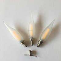 C22 C20 C18 E10S Bombilla de vela de filamento LED, 220V, 2W, para decoración de candelabros festivos e iluminación nocturna interior.