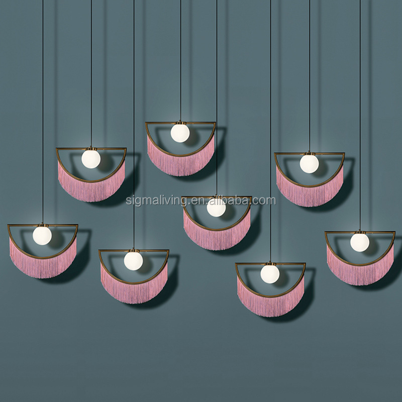 Modern minimalist bedroom bedside lamp girl room tassel lamp