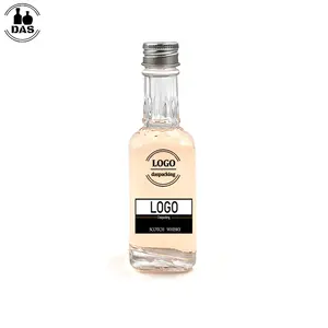 Miniature Fancy Drinking Bottle 50ml Mini Square Whisky Bottle Glass