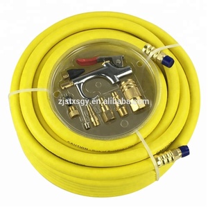 Kit per il compressore d'aria <span class=keywords><strong>in</strong></span> gomma EPDM di alta qualità 3/8 "X 50ft con <span class=keywords><strong>raccordi</strong></span> 1/4MNPT per utensili pneumatici - Product Image 1