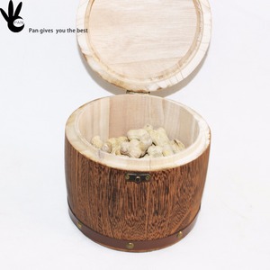 Mini baril de café en bois, petit format décoratif personnalisé, fournitures chinoises, livraison gratuite - Product Image 4