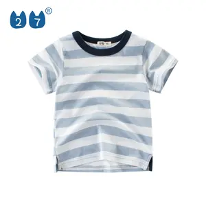 Zomer Hete Verkoop Ronde Hals Gestreepte Baby Boy T-Shirts Voor Peuter