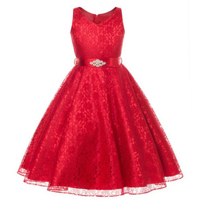 D0053 Abito da Bambina con Pizzo, Vestito Principessa Elegante <span class=keywords><strong>per</strong></span> Bambine - Product Image 3
