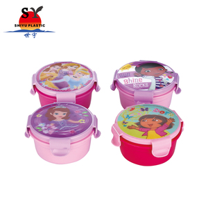 New design IML printer plastic round preservation snack pot plastic lunch box for kids