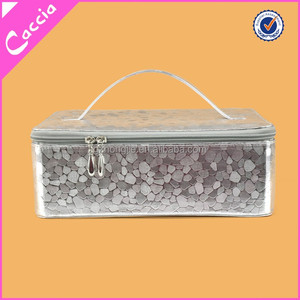Design de mode Brevet barbie cas cosmétique or PU maquillage cas cas cosmétique de luxe - Product Image 1