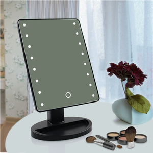 <span class=keywords><strong>Miroir</strong></span> cosmétique personnalisé avec logo, capteur tactile LED, interrupteur à intensité variable, matériau ABS, grossissement 10X/1X, réglage de la luminosité, pliable - Product Image 4