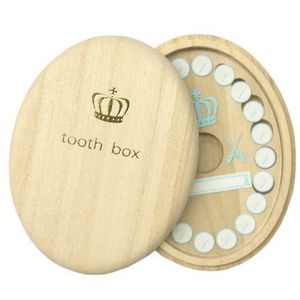 Paulownia Wood Milk Baby Tooth Teeth Case Box