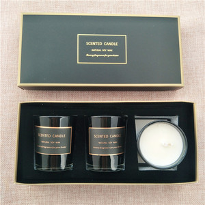 <span class=keywords><strong>Bougie</strong></span> parfumée luxueuses ornée de cire de soja, pot parfumé en verre lisse, boîte-cadeau, de haute qualité - Product Image 3