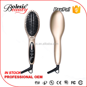 En céramique Défrisage Brosse Cheveux LCD affichage simplement lisseur brosse électrique cheveux peigne - Product Image 5