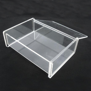 Rõ Ràng Acrylic Pen Lighter Trường Hợp Tên Chủ Thẻ Hiển Thị Đứng Box Với Nắp - Product Image 2