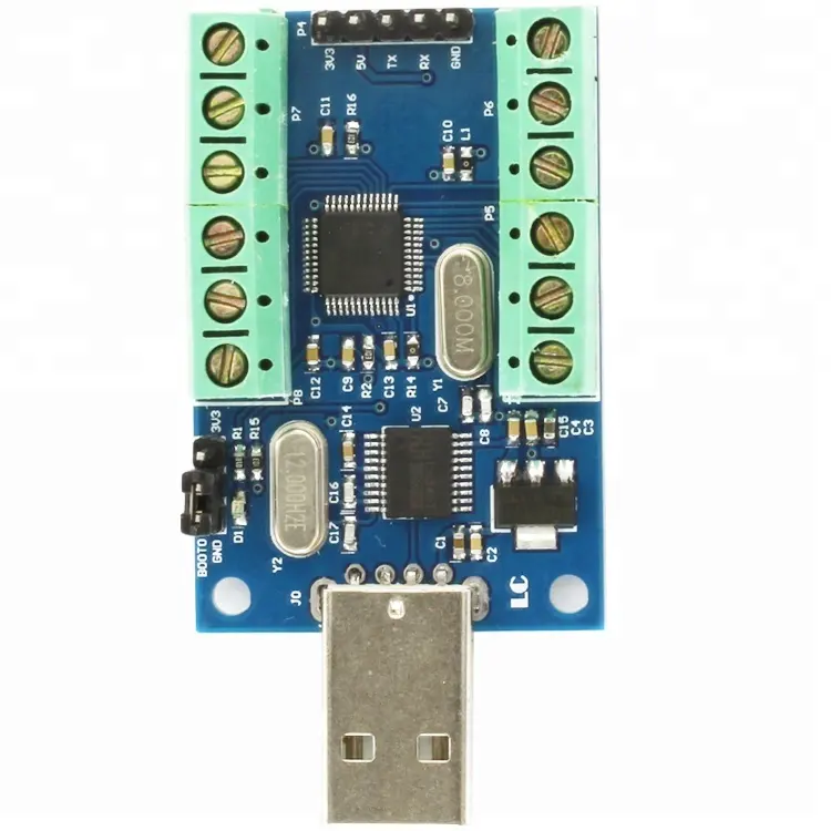 Taidacent 10-kanaals 12-Bit Advertentie Data Acquisitie Bord Stm32 Uart Communicatie Usb Naar Seriële Chip Ch340 Usb Adc Module