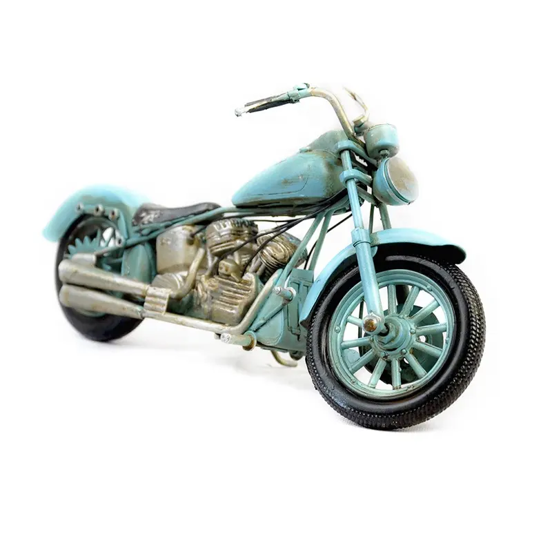 Antico fatto a mano Vintage Moto Modello di Moto Della Decorazione di Arte Artigianato In Metallo Per La Casa Bar Cafe Negozio di Arredamento