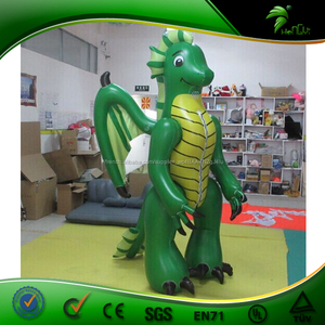 d'animaux costume Animal, Haute Qualité Personnalisé Nouveau Support <span class=keywords><strong>Gonflable</strong></span> <span class=keywords><strong>Dragon</strong></span> Vert <span class=keywords><strong>Dragon</strong></span> Costume Avec Double PVC - Product Image 1