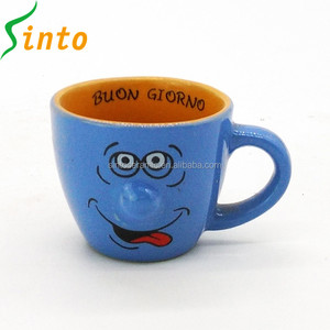 Taza de Cerámica <span class=keywords><strong>3D</strong></span> con Forma de Nariz, Color Naranja Mágico, Diseño Encantador - Product Image 4