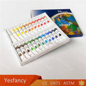 شهادة 24 colors 12 مللي النفط الطلاء مجموعات اللوحة لون النفط أنابيب للبيع - Product Image 4