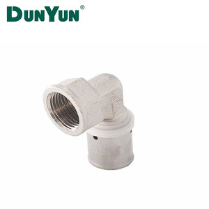 DUNYUN Factory Hot Sale Raccord coudé femelle en laiton et cuivre à sertir pour tuyaux PEX ALPEX, connecteur rapide TH U accepté BSP NPT - Product Image 2