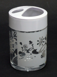 Accessoires de salle de bain en acrylique transparent en forme de cylindre - Product Image 4