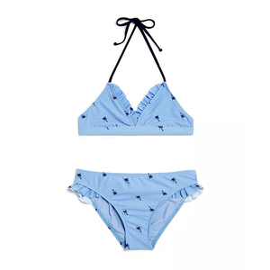 Costume <span class=keywords><strong>da</strong></span> <span class=keywords><strong>bagno</strong></span> a due pezzi ricamato arcobaleno per ragazze morbide Bikini personalizzato per bambini - Product Image 5