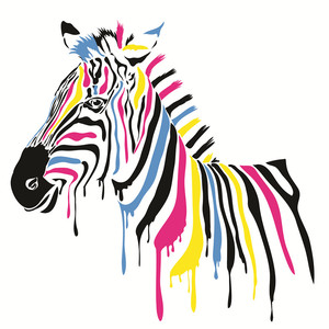 Fabrika kaynağı yeni ürünler zebra pop-sanat yağlıboya tuval üzerine - Product Image 2