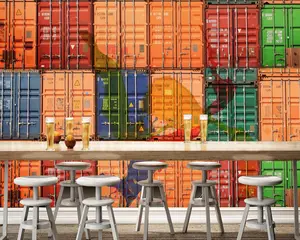 Container Stacking Wallpaper Tapete Wohnzimmer Tapete Importeure