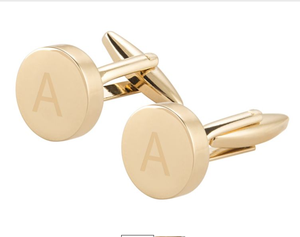 Latón sólido ronda logo grabado láser iron man gemelos - Product Image 1