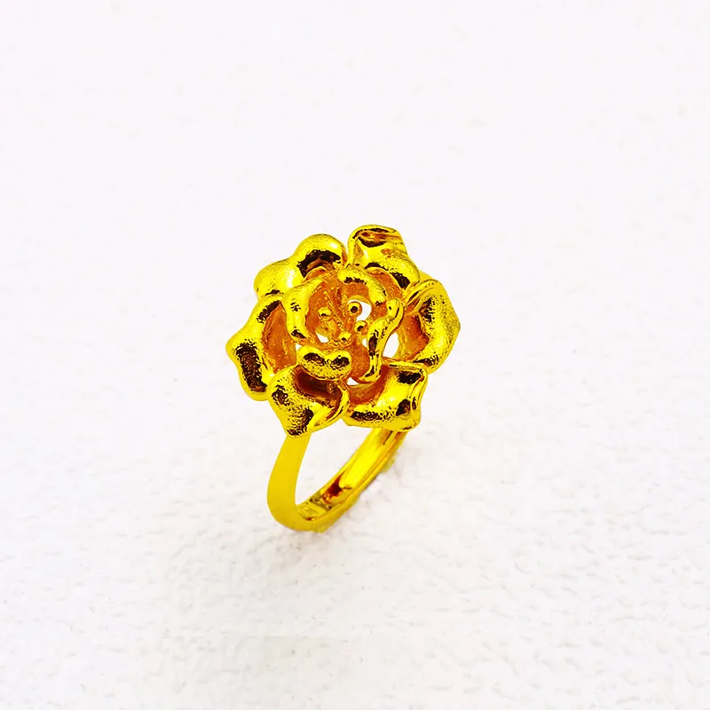 סיטונאי תכשיטים זולים xuping עלה עיצוב מודלים טבעת זהב דובאי
