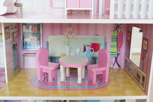 <span class=keywords><strong>Casa</strong></span> de muñecas con muebles <span class=keywords><strong>para</strong></span> <span class=keywords><strong>niñas</strong></span>, juguete de imitación, color rosa, nuevo diseño - Product Image 4