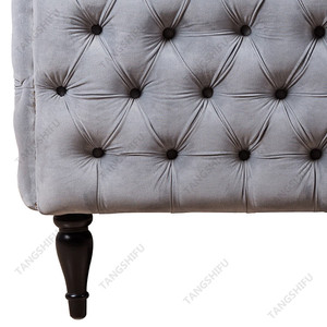TSF-8125 <span class=keywords><strong>classic</strong></span> 3 persoon grijs fluwelen <span class=keywords><strong>lounge</strong></span> <span class=keywords><strong>suite</strong></span> voor woonkamer meubels - Product Image 2