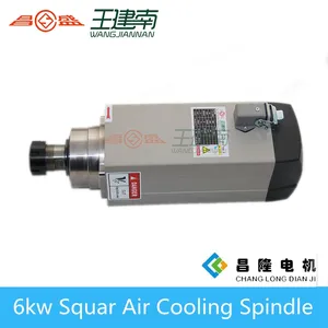 Er32 6kw 24000rpm High Rpm Square Air Cooling Woodworking Spindle Motor For Cnc Engraving Machine