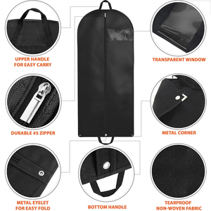 Funda de tela de lujo personalizada a prueba de polvo, bolsa de ropa no tejida para vestido de boda, funda a prueba de polvo - Product Image 4