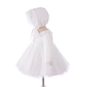 Baby Girl princess Flower Dress abito da battesimo bianco abito da battesimo per neonata - Product Image 2