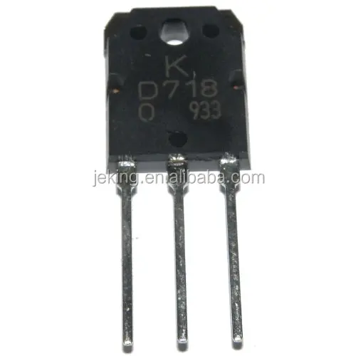 KTD718 Amplifier Daya Audio TO-3P, Amplifier 8A 120V NPN Transistor 2SD718 D718 dengan Harga Rendah