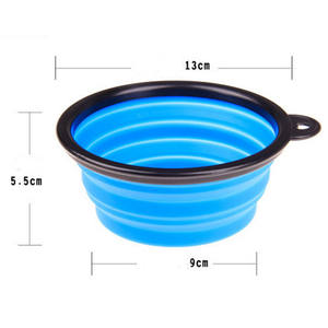 Ciotola per cani in Silicone eco-friendly con LOGO personalizzato all'ingrosso con viaggio pieghevole per la conservazione di acqua e alimenti - Product Image 2