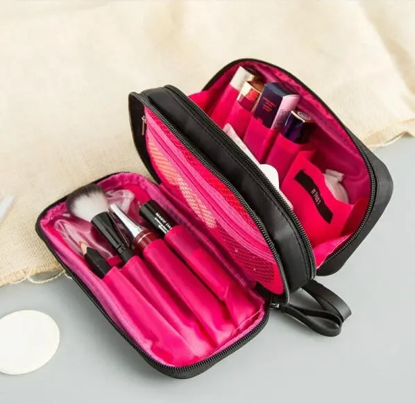 Double Zipper Cosmetic Bag Waterproof Makeup Bag