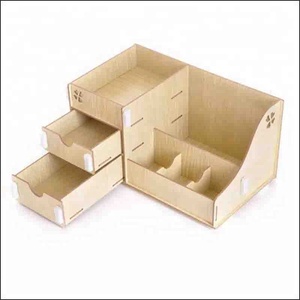 <span class=keywords><strong>DIY</strong></span> โต๊ะ <span class=keywords><strong>Organizer</strong></span> แคดดี้สำนักงานแฟ้มไม้กล่องเก็บลิ้นชัก - Product Image 2