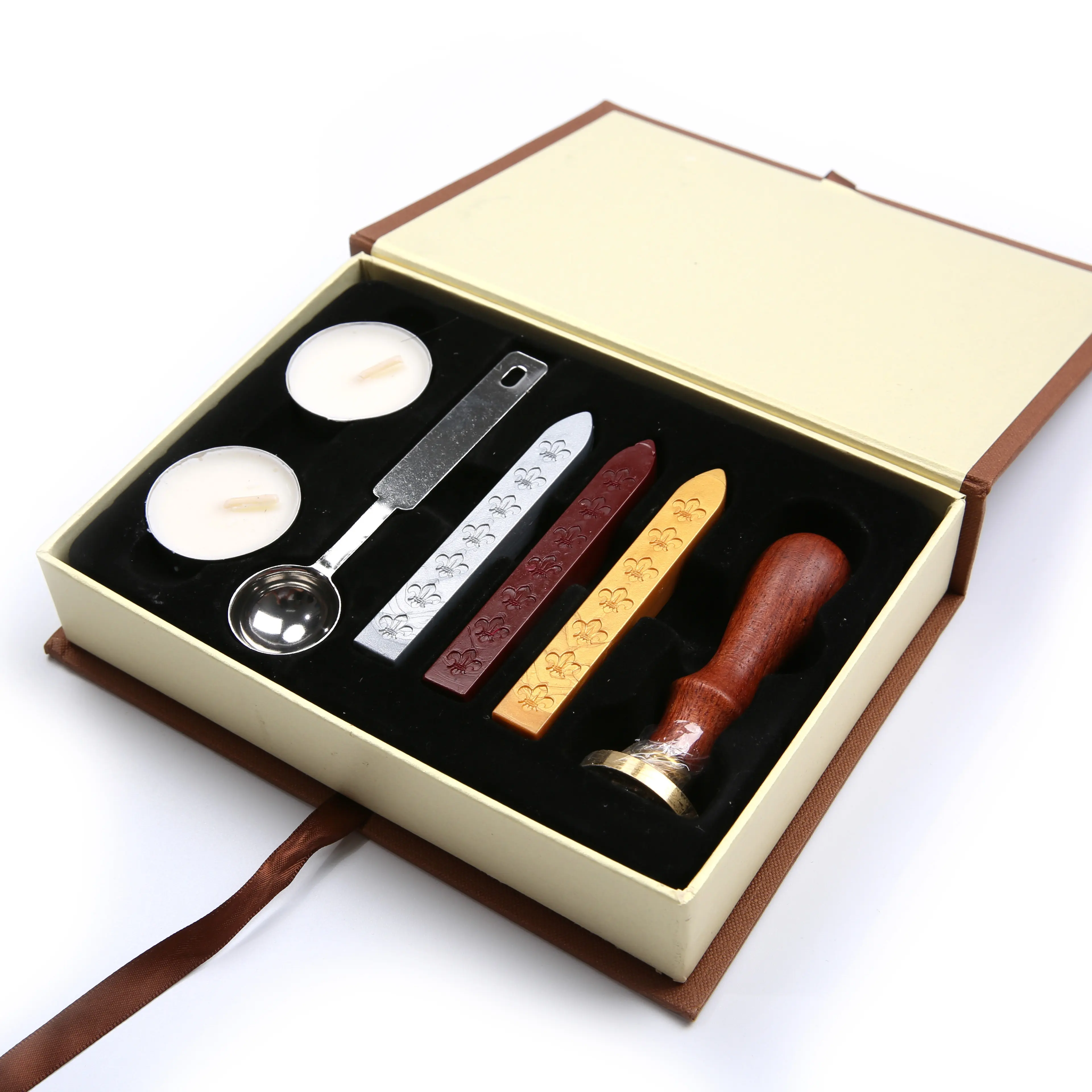 Ali-Baba Top Leverancier Custom Mooie Lakzegel Set Wax Stempel Seal Set Met Snelle Verzending