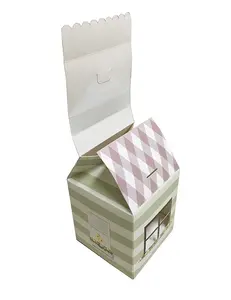 Custom printed festival decorative cupcake boxes My Favorite Chocolate Puff packaging box