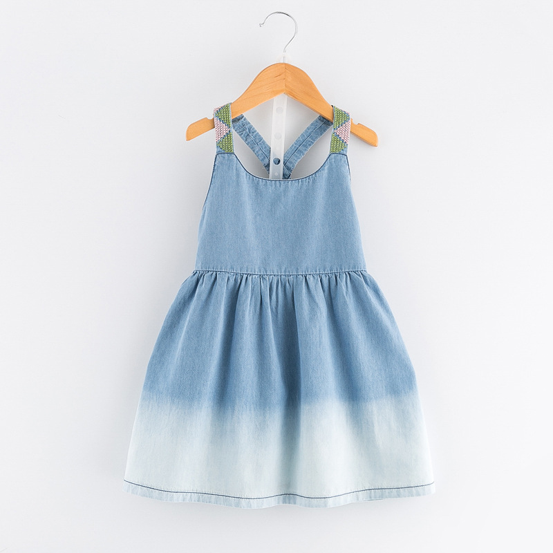 VESTIDO MEZCLILLA CON CINTURON V213 – Con Mayoreo