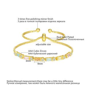 LUOTEEMI <span class=keywords><strong>Arcobaleno</strong></span> Zircone Delle Donne di Tennis Braccialetto Chain Fortunato di Fascino Ghiaccio CZ Stone Bracciale A Catena Per Le Ragazze - Product Image 2