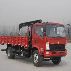 Good performance Boom Arm Hydraulic 4 ton mounted Small crane truck sinotruk howo crane truck mini crane truck sell well